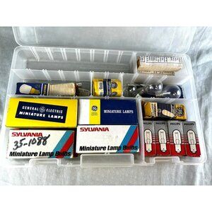 Lot of ~74 Vintage Miniature Light Bulbs Assorted Brands Untested As-Is IOB